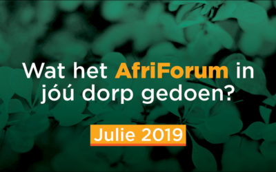 AFRIFORUM-SUKSESSE: JULIE 2019