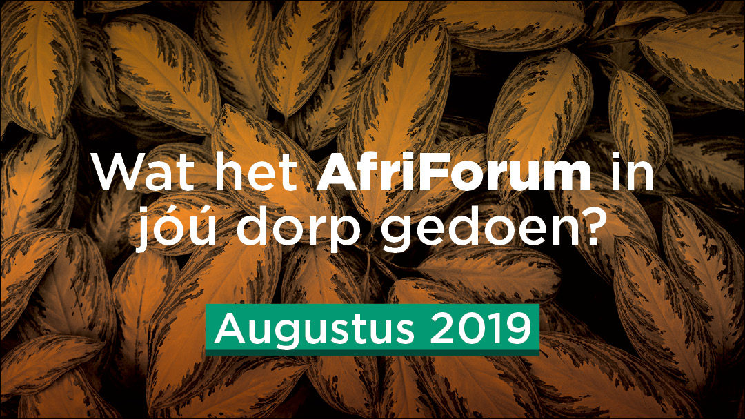 AFRIFORUM-SUKSESSE: AUGUSTUS 2019