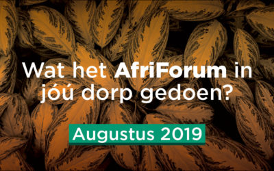 AFRIFORUM-SUKSESSE: AUGUSTUS 2019