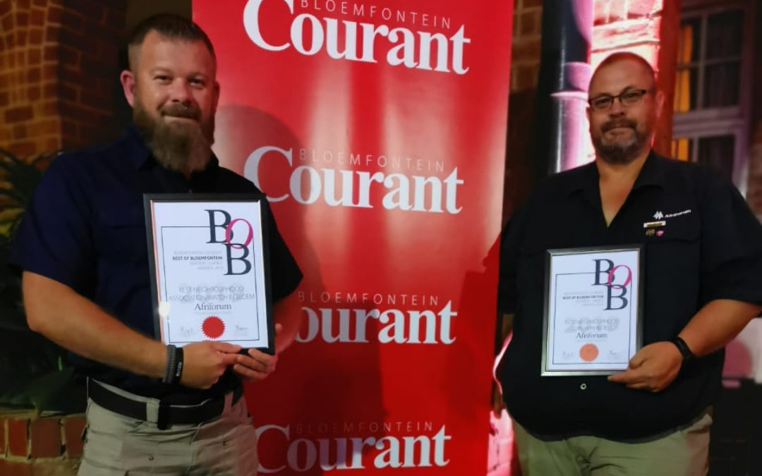 AfriForum’s Bloemfontein neighbourhood watches win two Best of Bloem Awards