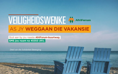 Veiligheidswenke: As jy weggaan die vakansie