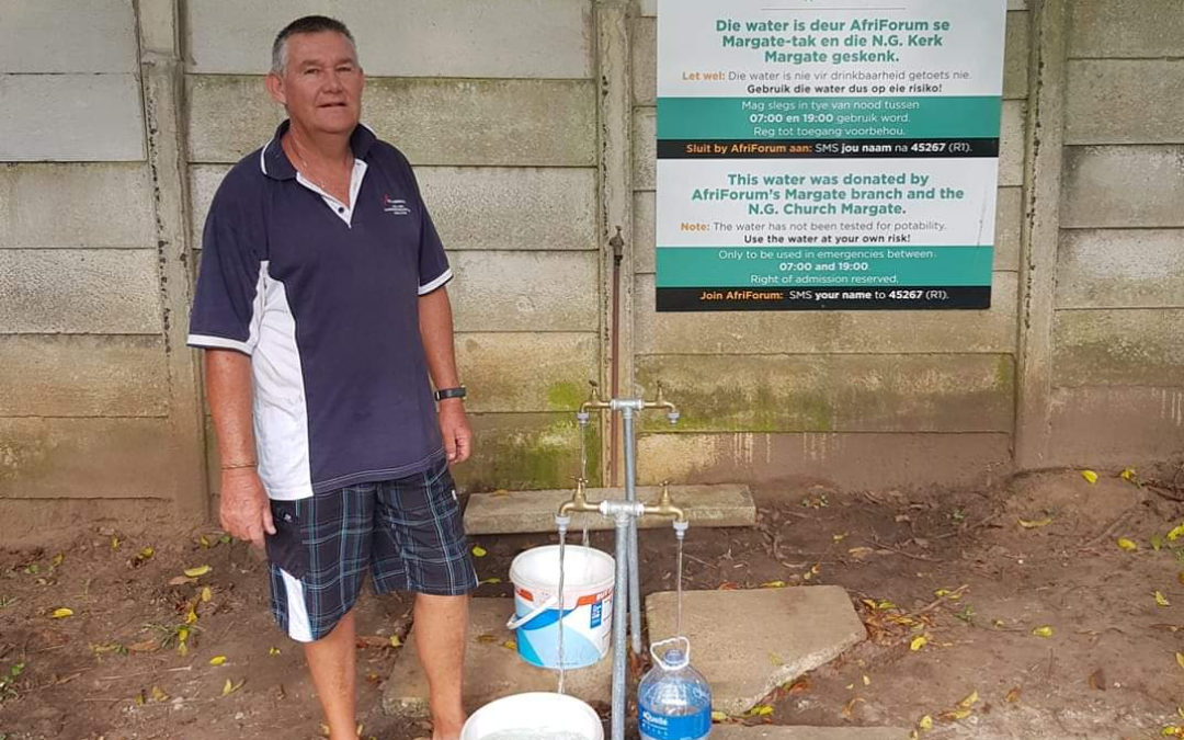 AfriForum’s Margate branch supplies water to community