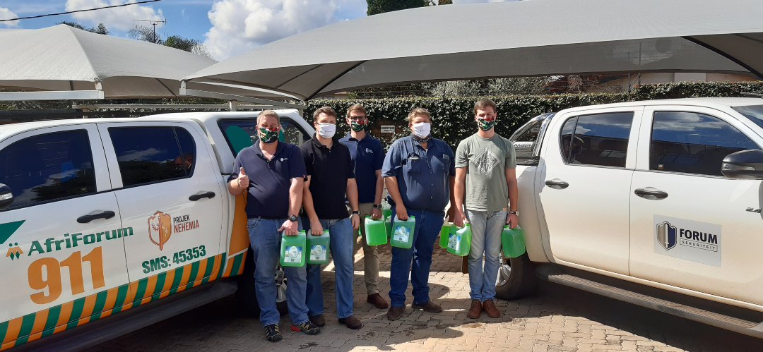 AfriForum distributes hand sanitiser and face masks to northern region branches