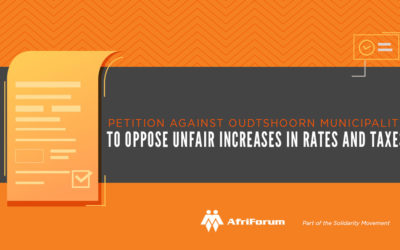 Petition against Oudtshoorn Municipality to oppose unfair increases in rates and taxes