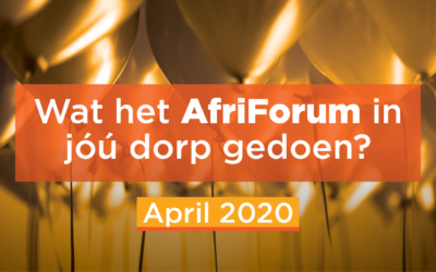 AFRIFORUM-SUKSESSE: APRIL 2020