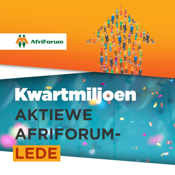 AfriForum het nou kwartmiljoen aktiewe lede; groei sterk tydens inperking