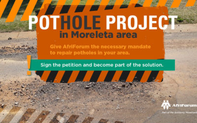 Pothole project in Moreleta area