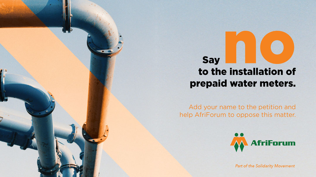Say no to the installation of prepaid water meters