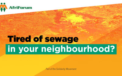 Tired of sewage in your neighbourhood?