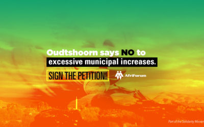Oudtshoorn says NO to excessive municipal increases