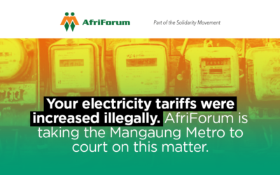 AfriForum plans to take Mangaung Metro to court for this.