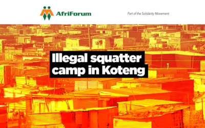 Illegal squatter camp in Koteng