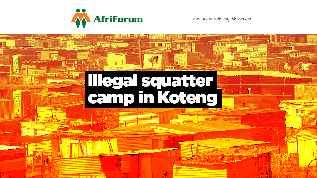 Illegal squatter camp in Koteng